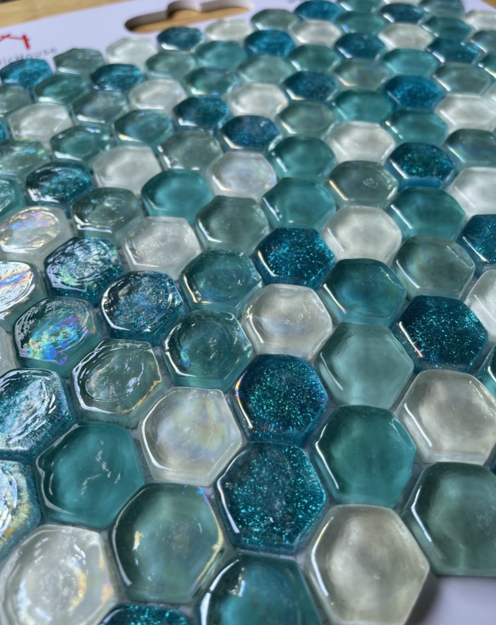 Gạch mosaic lục giác bi nhỏ