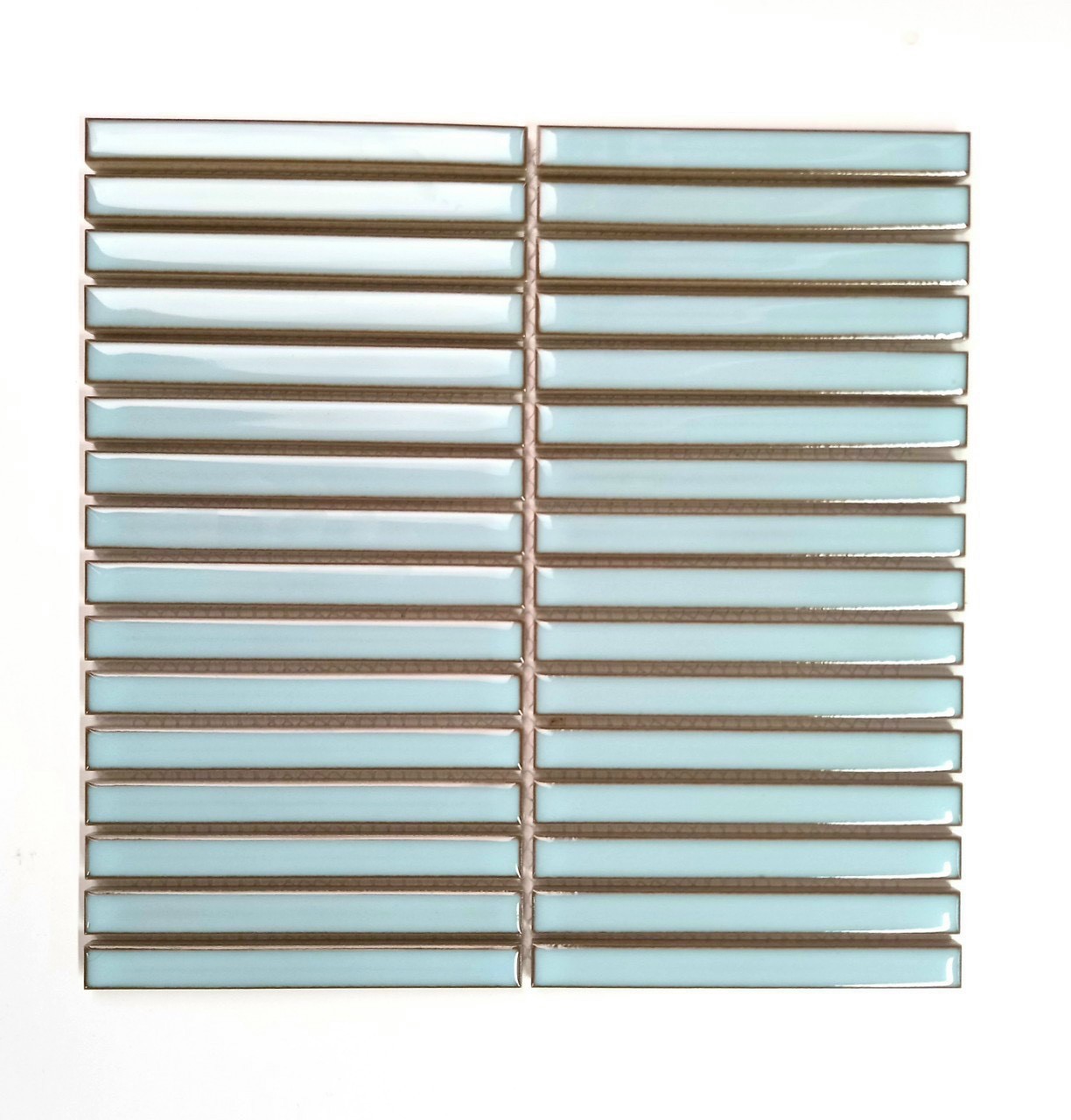 Gạch mosaic thẻ đũa màu trắng xám