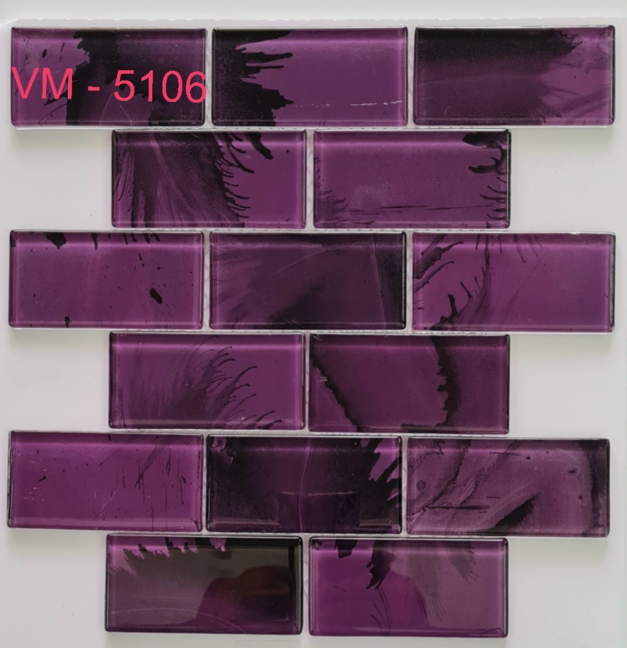 Gạch mosaic thủy tinh vân mây 5106